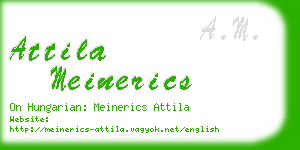 attila meinerics business card